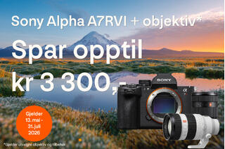 Sony A7R VI introduksjonstilbud